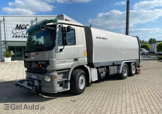 MERCEDES-BENZ Actros 25.50L / ZAMIATARKA + POLEWACZKA / E3 / BROCK SL 480 JUMBO S / V8 / 12M3 